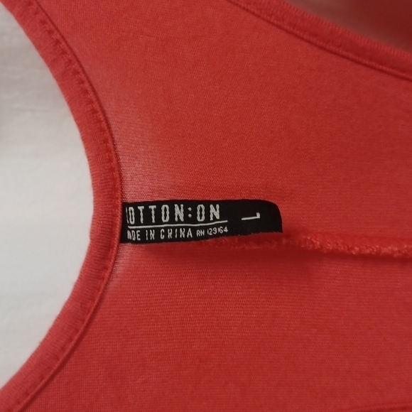 🙋Cotton On red midi dress Size L  has some wear, but still very cute! - Picture 5 of 8